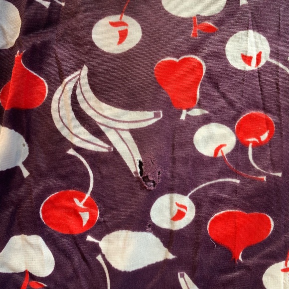 Thrashed 70s Cherry Banana Pear Button Down - Picture 11 of 15